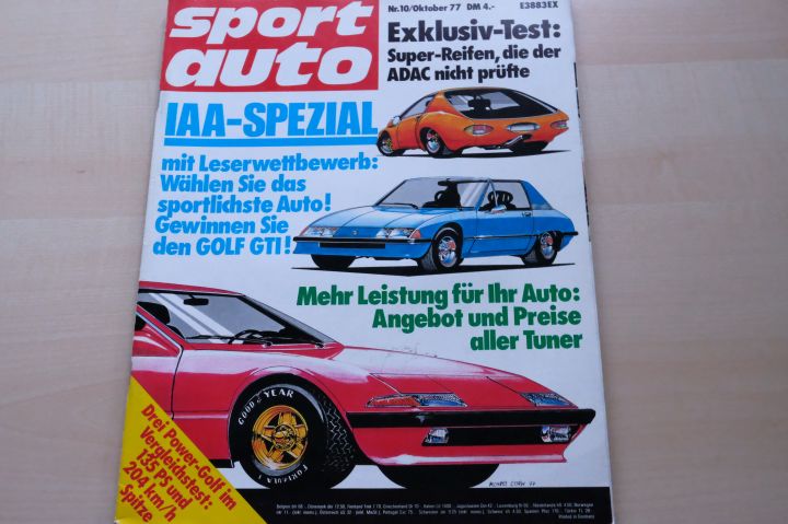 Deckblatt Sport Auto (10/1977)